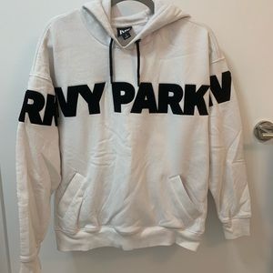 Ivy Park White/Black Logo Hoodie